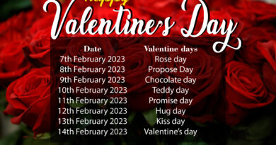 valentine's day 2023 events; rose day 2023; propose day 2023; kiss day 2023; chocolate day 2023; kick day 2023; kiss day 2023 list;