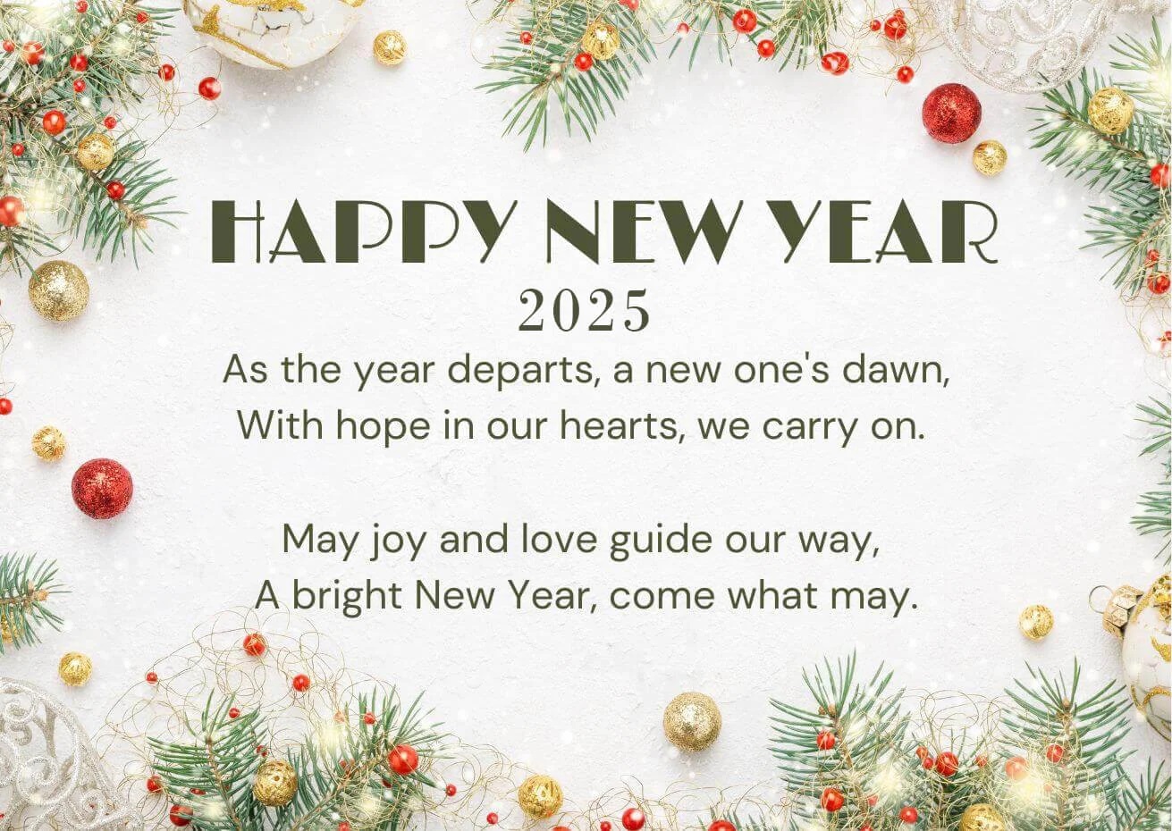 Short New Year Poem Wishes Rhyming 2025